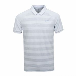 Nike Zonal Cooling Stripe Lightweight Polo White Men's M